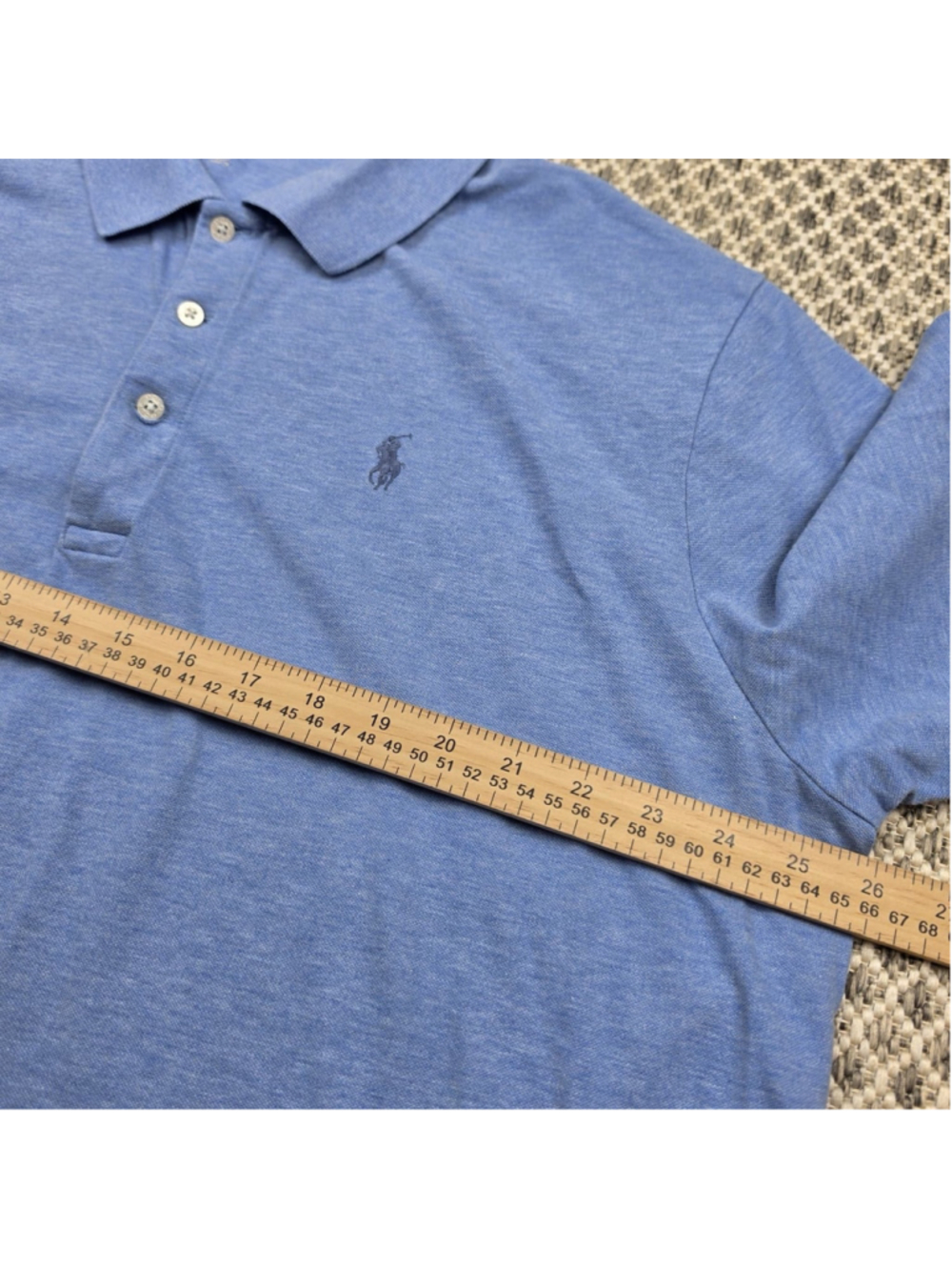 Polo Golf Ralph Lauren Blue Heather Polo Shirt Men’s XXL Pony Logo Stretch - Picture 7 of 9